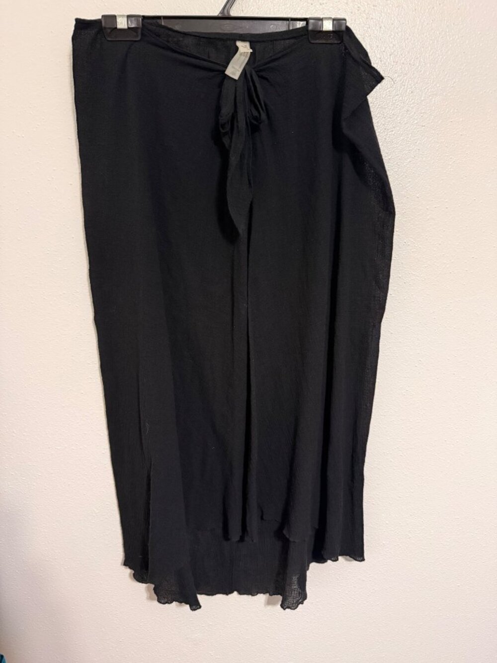 Victoria's Secret Swim Cover Up Skirt Black Gauze Semi Sheer Womans L